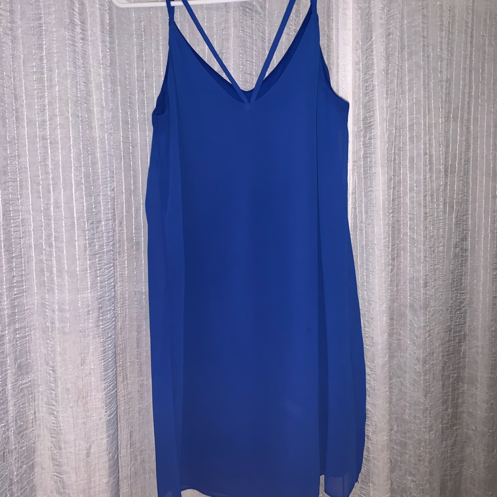 blue mini dress